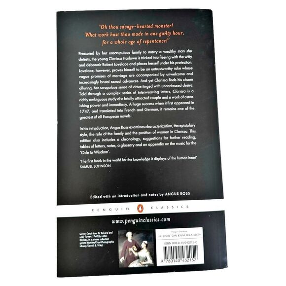 Clarissa by Samuel Richardson Penguin Classics Paperback Book Novel. - Picture 3 of 4